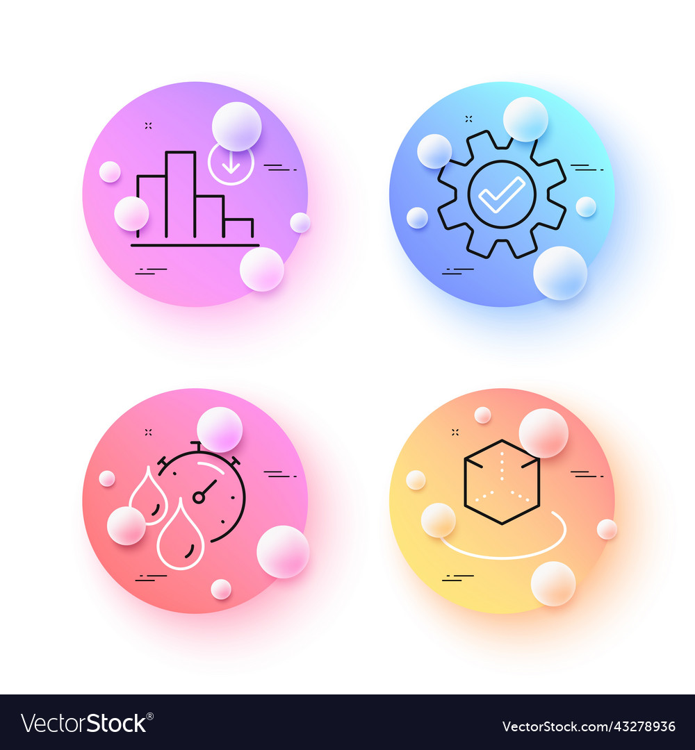 Service timer and decreasing graph minimal line vector image Service timer and decreasing graph minimal line