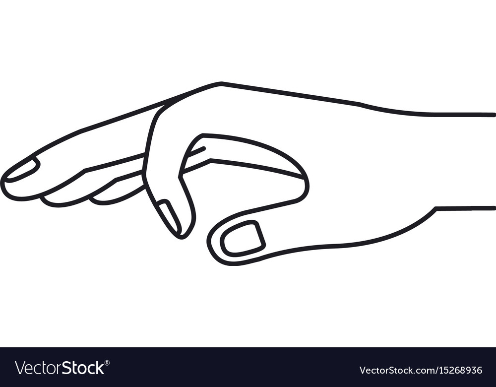 Silhouette hand of symbol deposit in someone Vector Image