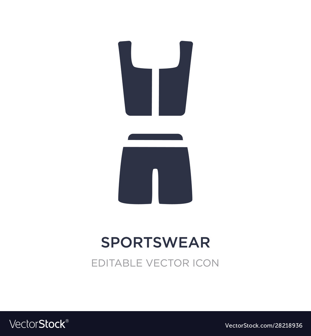 Sportswear icon on white background simple