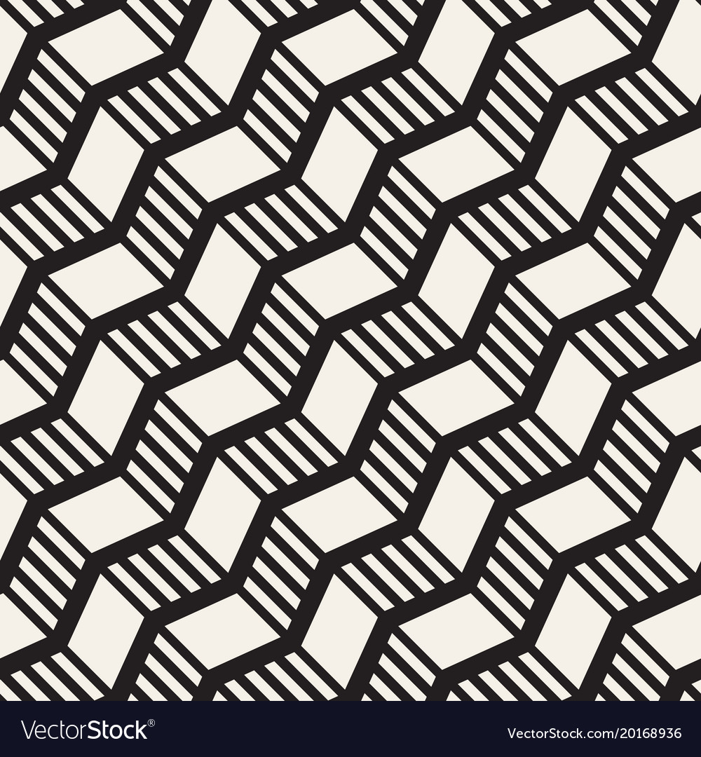 Zigzag Line Pattern - Monochrome
