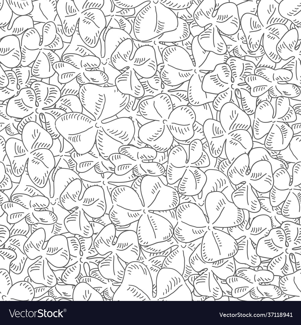 Clover Field Seamless Pattern