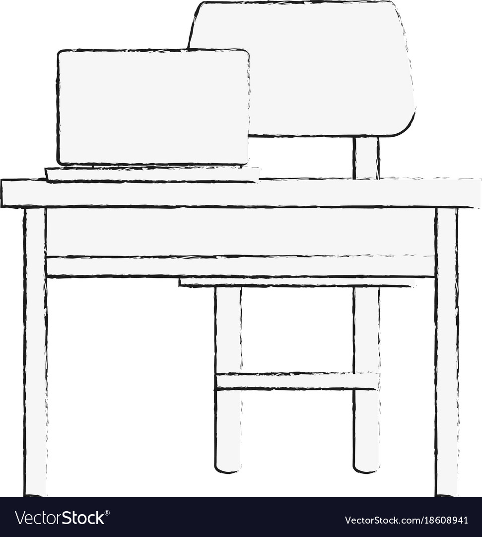 Computer on desk