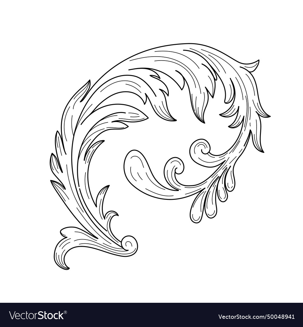 Decorative design tattoo black and white Vector Image