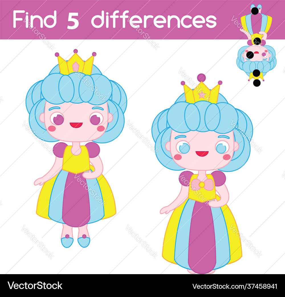 Find differences educational children game Vector Image