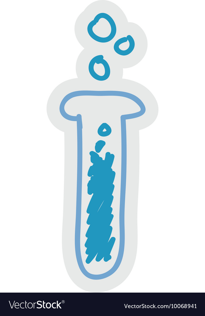 Flask icon sketch and science design