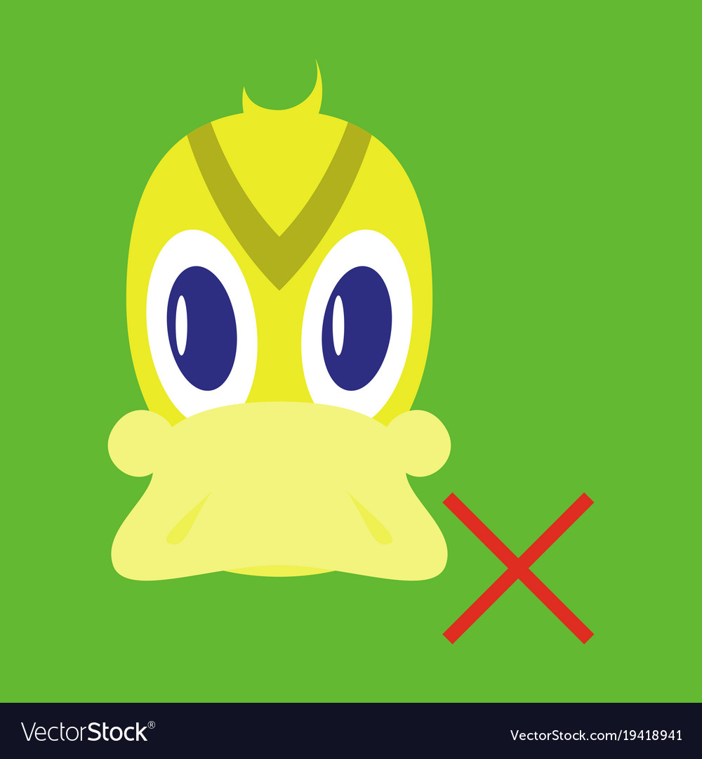Flat icon in style duck