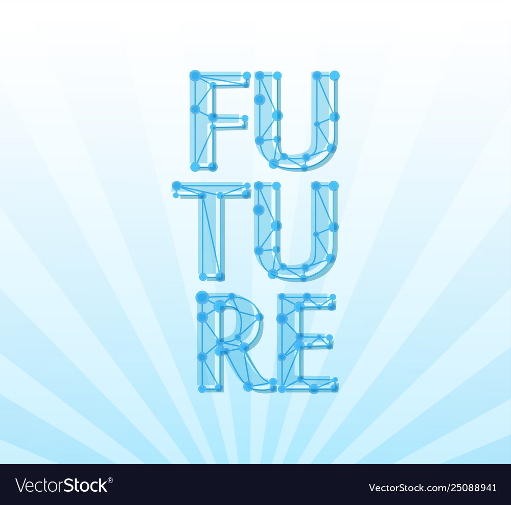 Future Banner With Title And Coly Space For Vector Image