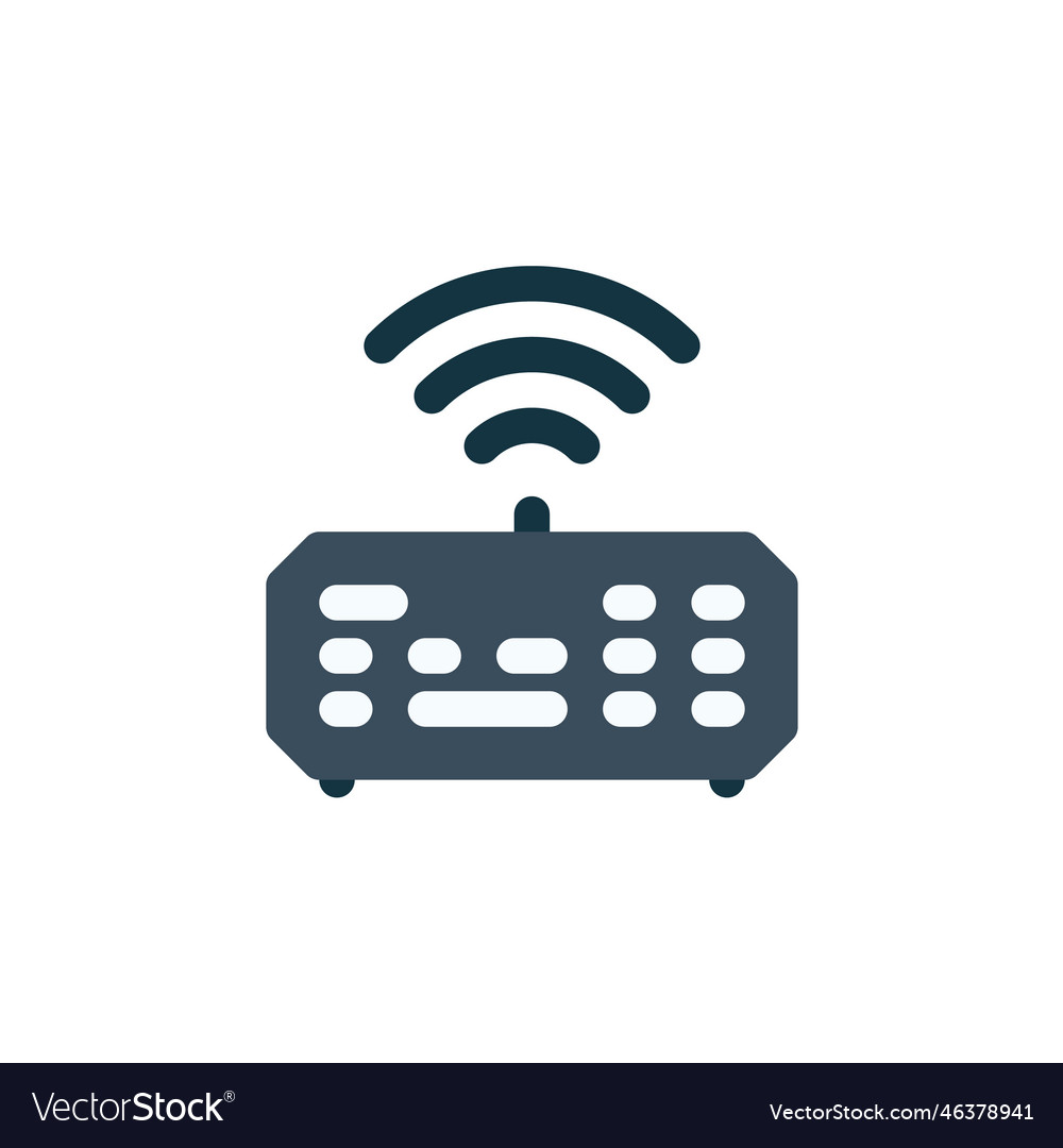 Keyboard wireless icon computer component vector image Keyboard wireless icon computer component