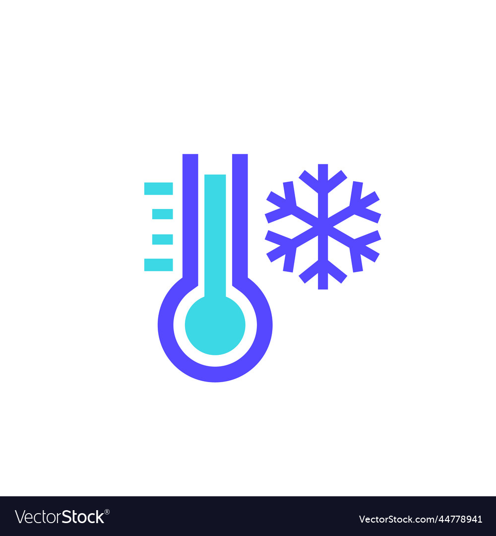 Low temperature icon on white Royalty Free Vector Image