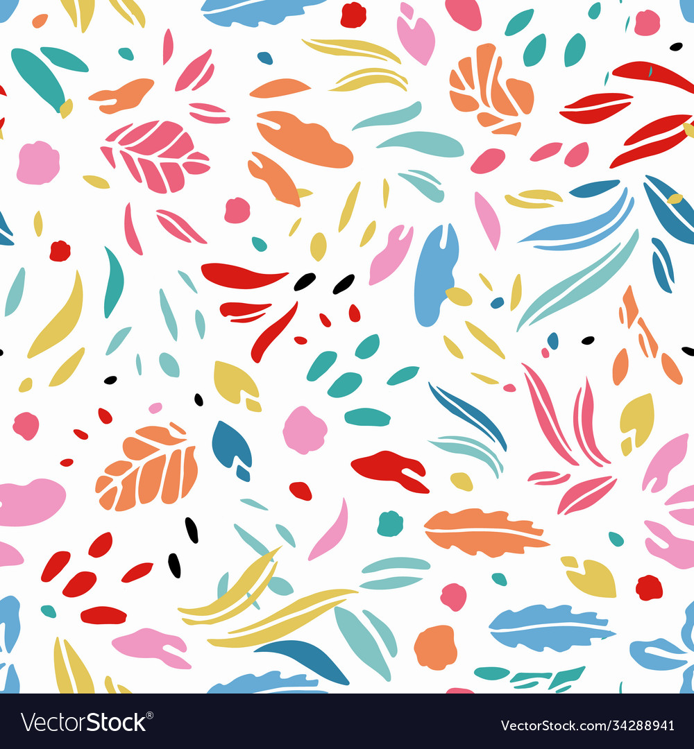 Modern abstract leaf shape summer pattern