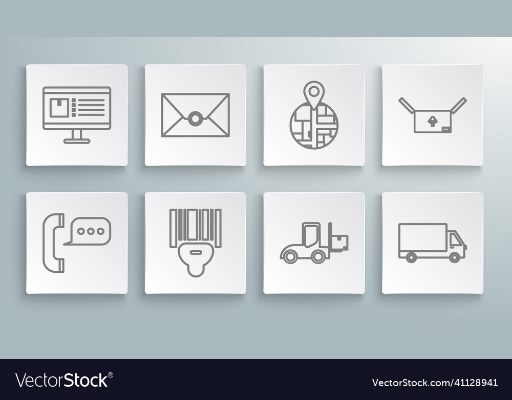 Set line telephone with speech bubble chat Vector Image Set line telephone with speech bubble chat