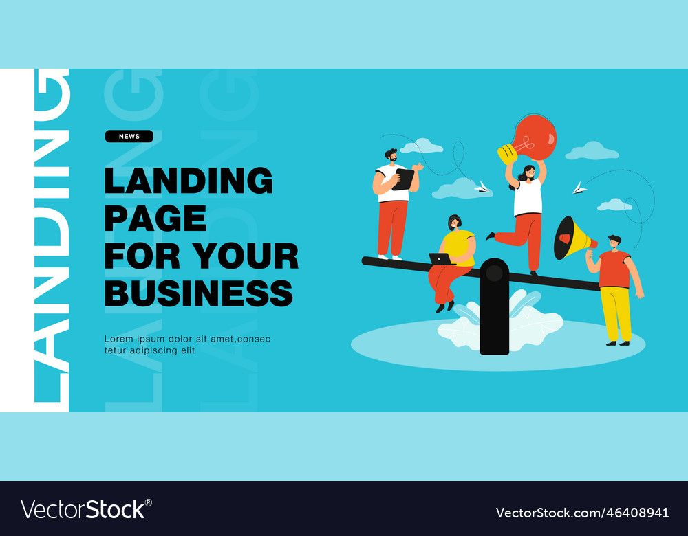 Team of business people sitting on scales Vector Image Team of business people sitting on scales