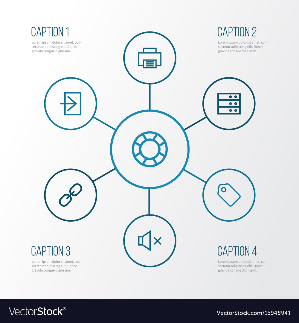 User outline icons set collection of log
