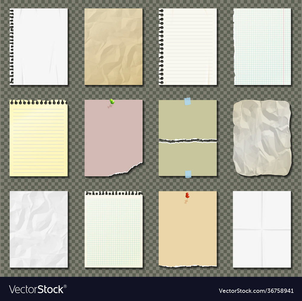 White and colorful paper sheets notebook vector image White and colorful paper sheets notebook