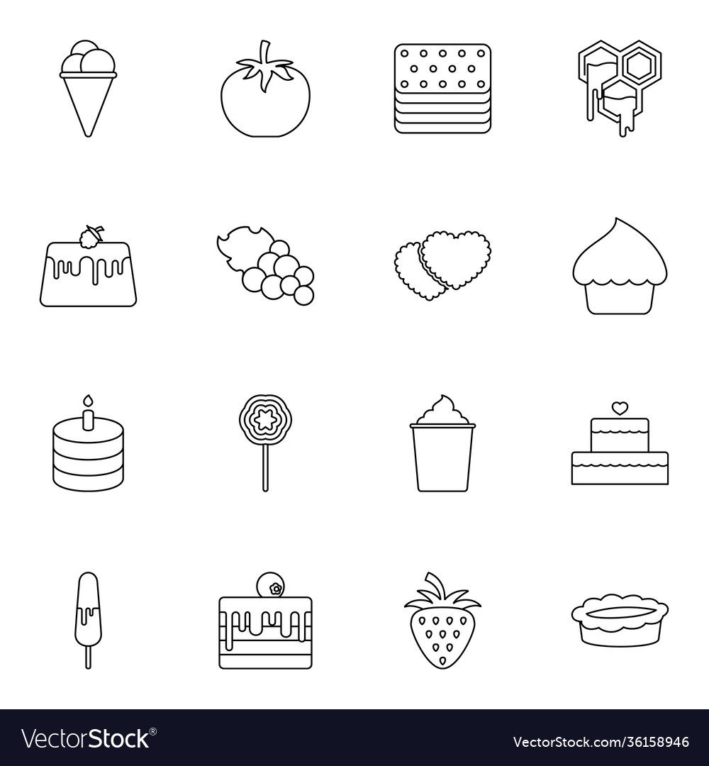 16 dessert icons