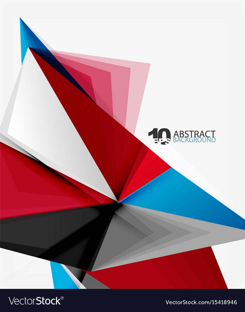 3d triangle polygonal abstract