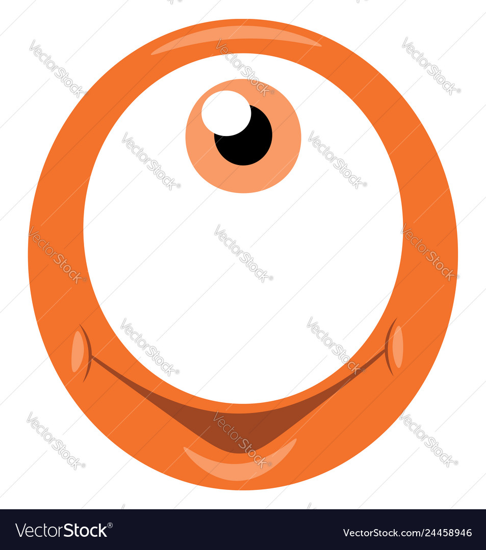 Alphabet o with happy face or color Royalty Free Vector