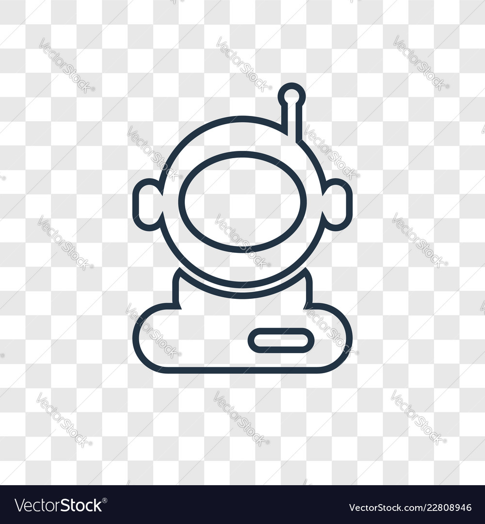 Astronaut user concept linear icon isolated vector image Astronaut user concept linear icon isolated