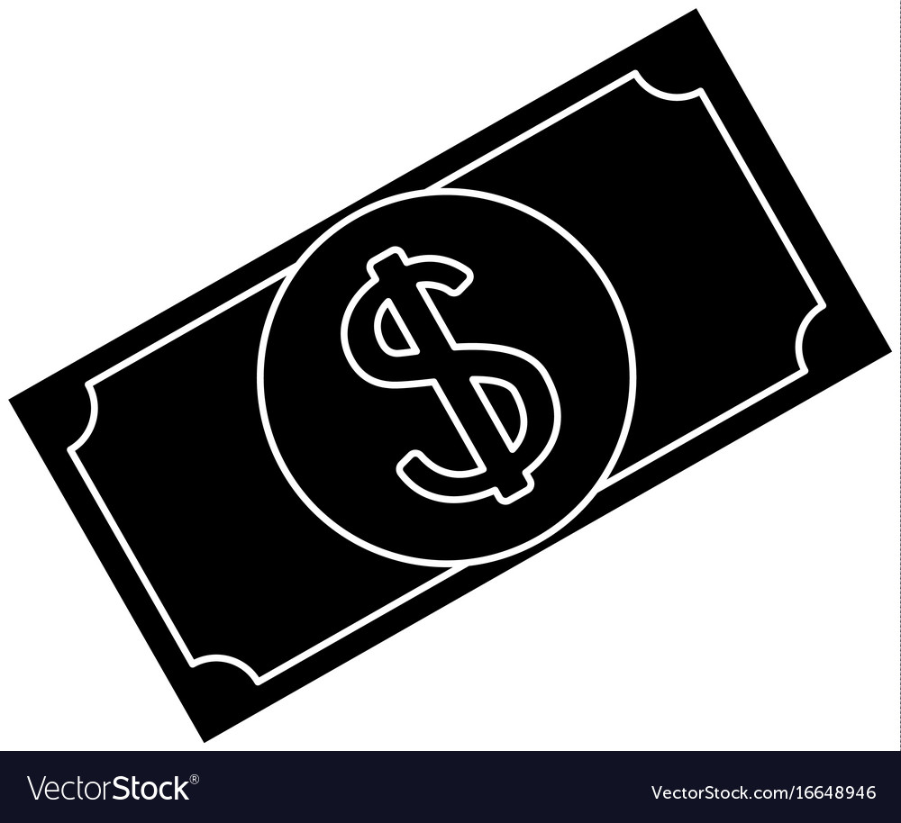 Bills Dollars Isolated Icon Royalty Free Vector Image