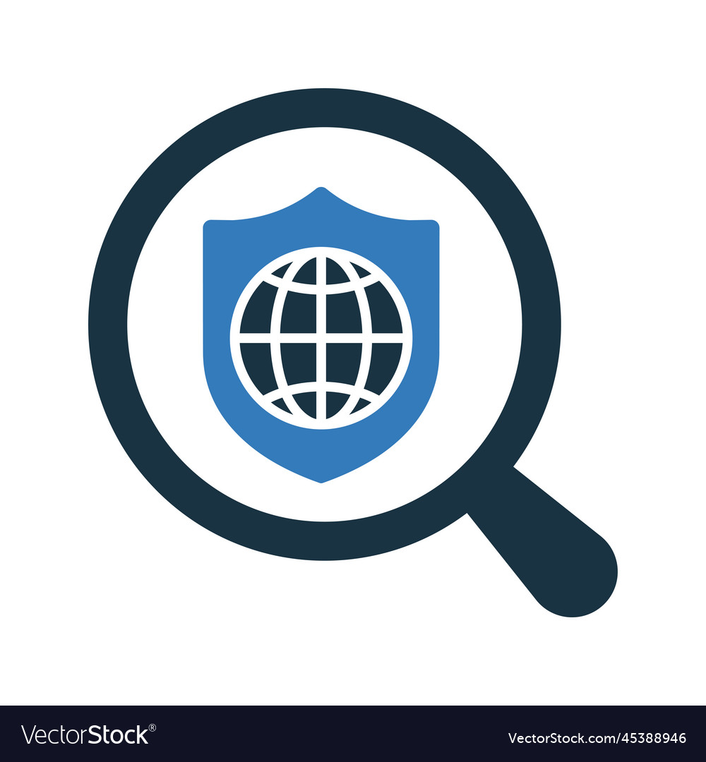 Browsing safe search icon editable logo Royalty Free Vector