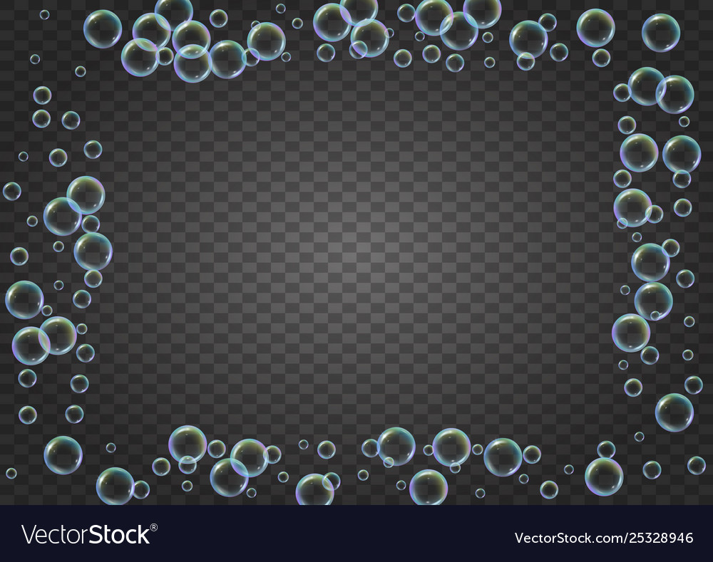 Bubble background with shampoo foam and detergent vector image Bubble background with shampoo foam and detergent