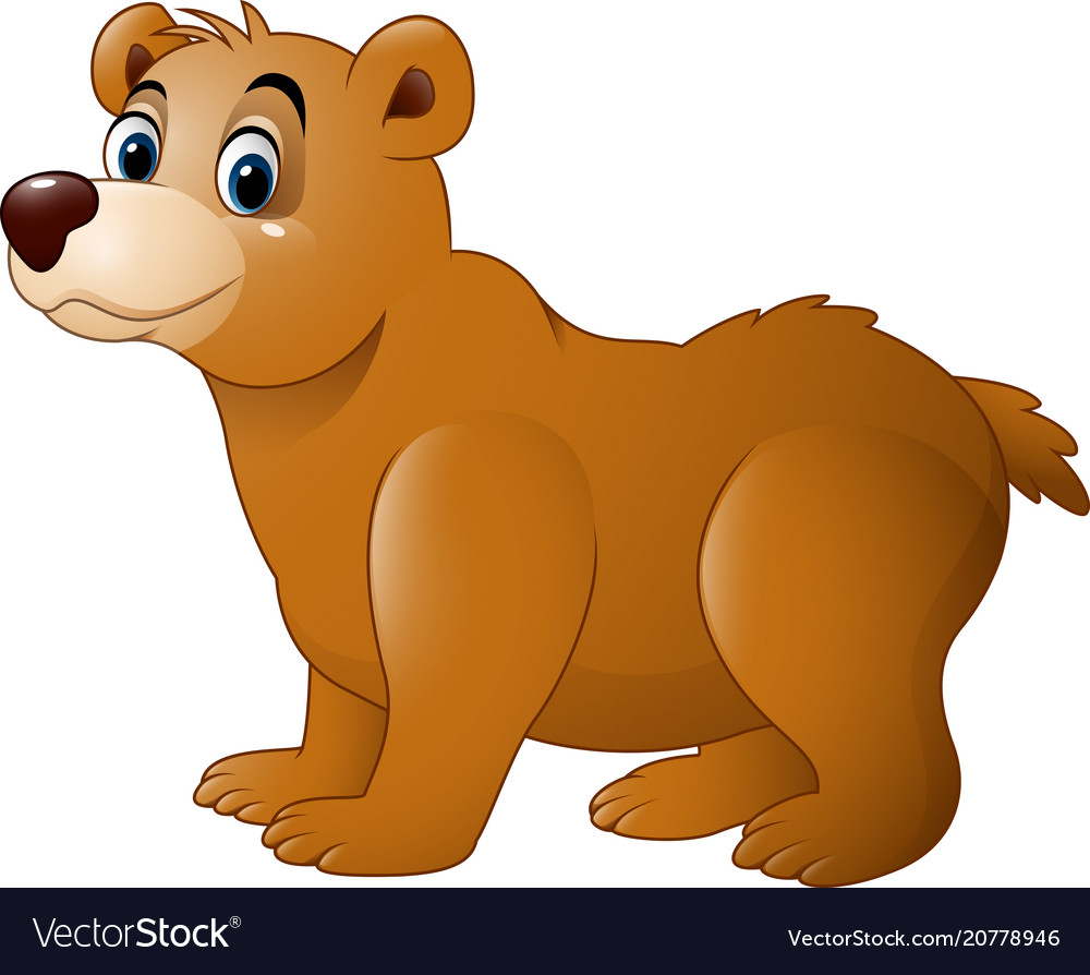 Cute baby bear cartoon Royalty Free Vector Image