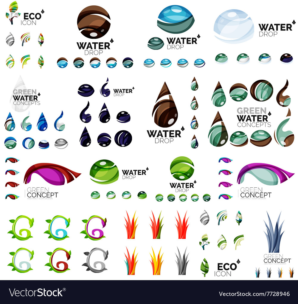 Eco nature concepts icon set