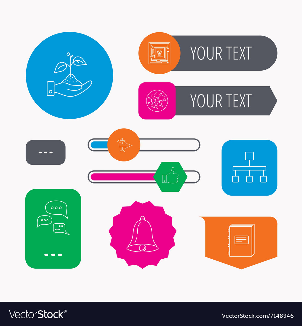 Global network like and conversation icons