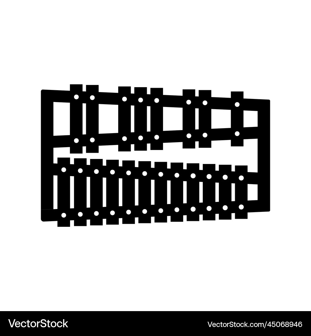 Glockenspiel silhouette black and white icon Vector Image