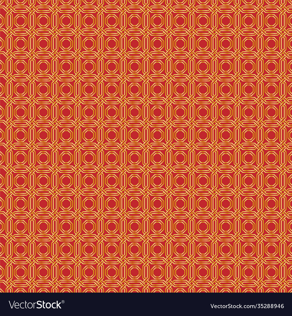 Golden pattern with a red background