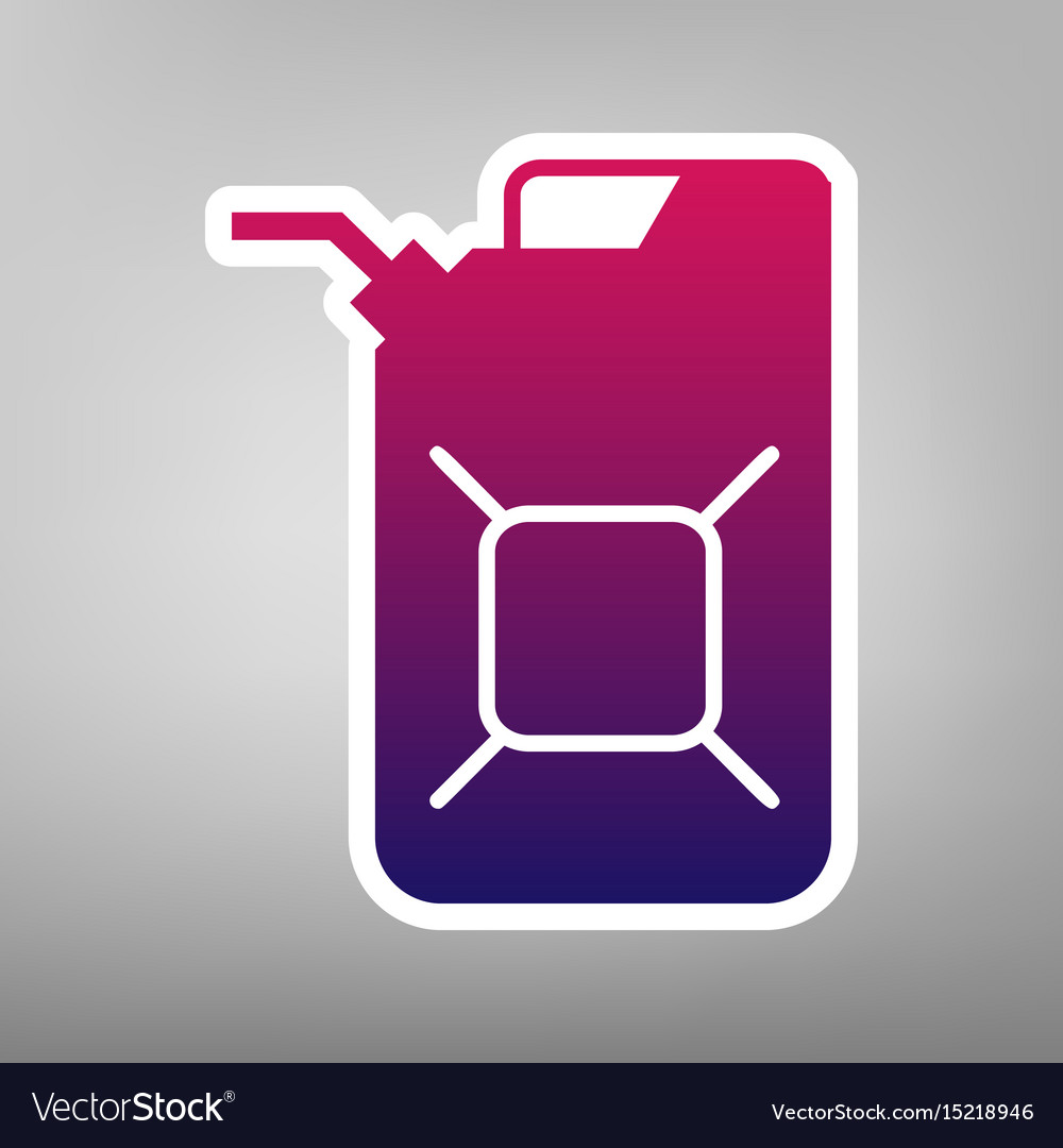 Jerrycan oil sign jerry can Royalty Free Vector Image