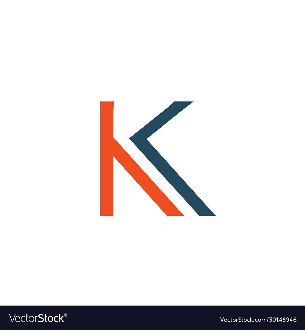 K letter logo design template Royalty Free Vector Image