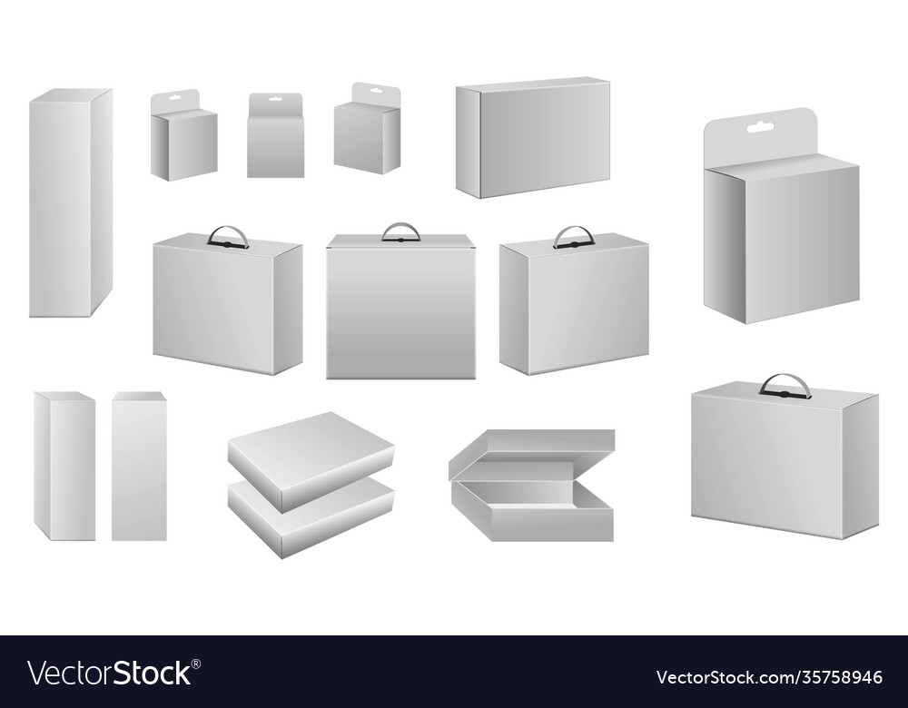 Set package box template or product Vector Image Set package box template or product
