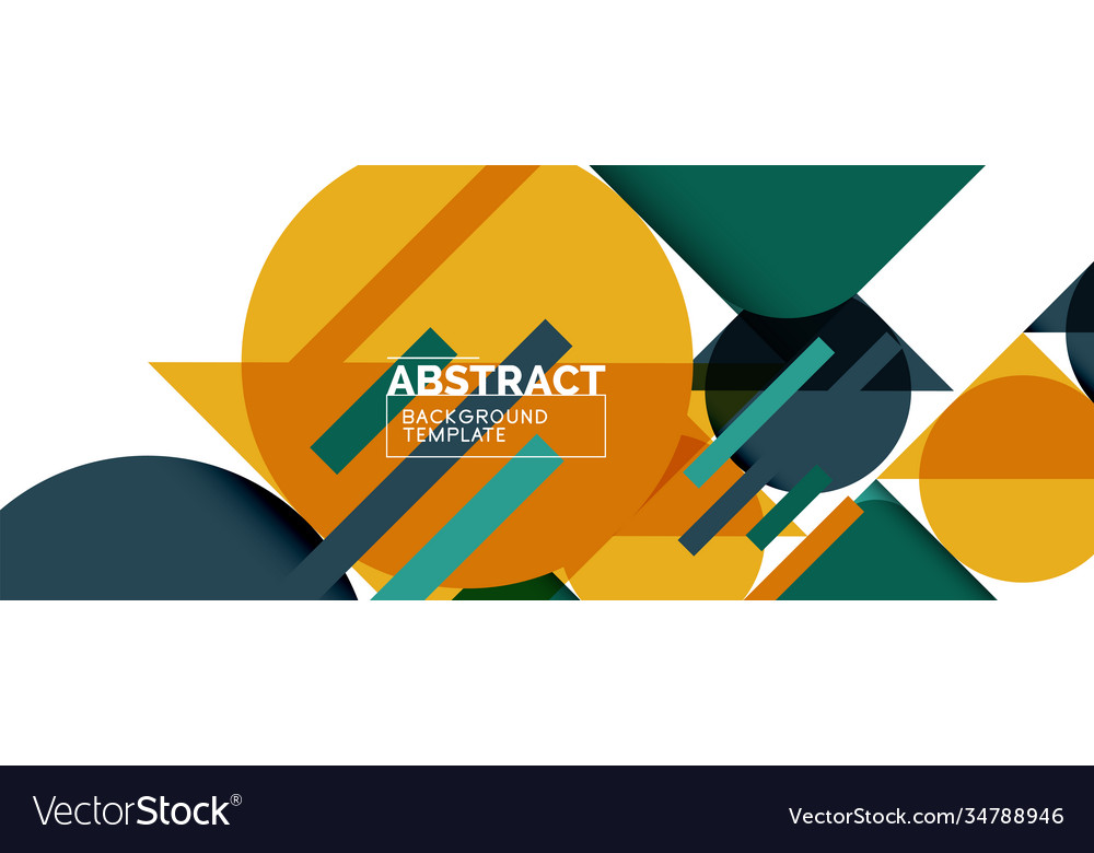 Simple circles and triangles abstract background