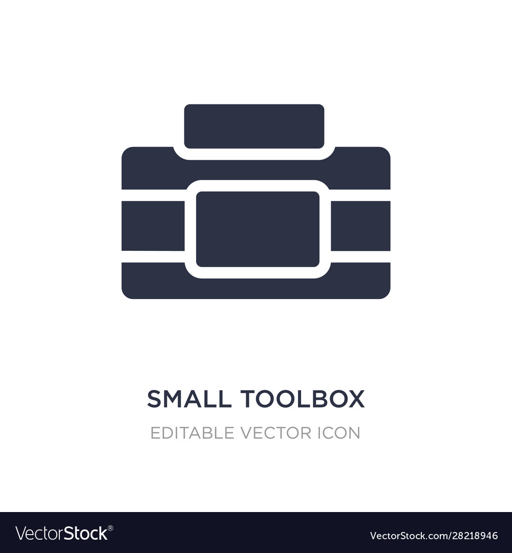 Small toolbox icon on white background simple vector image Small toolbox icon on white background simple