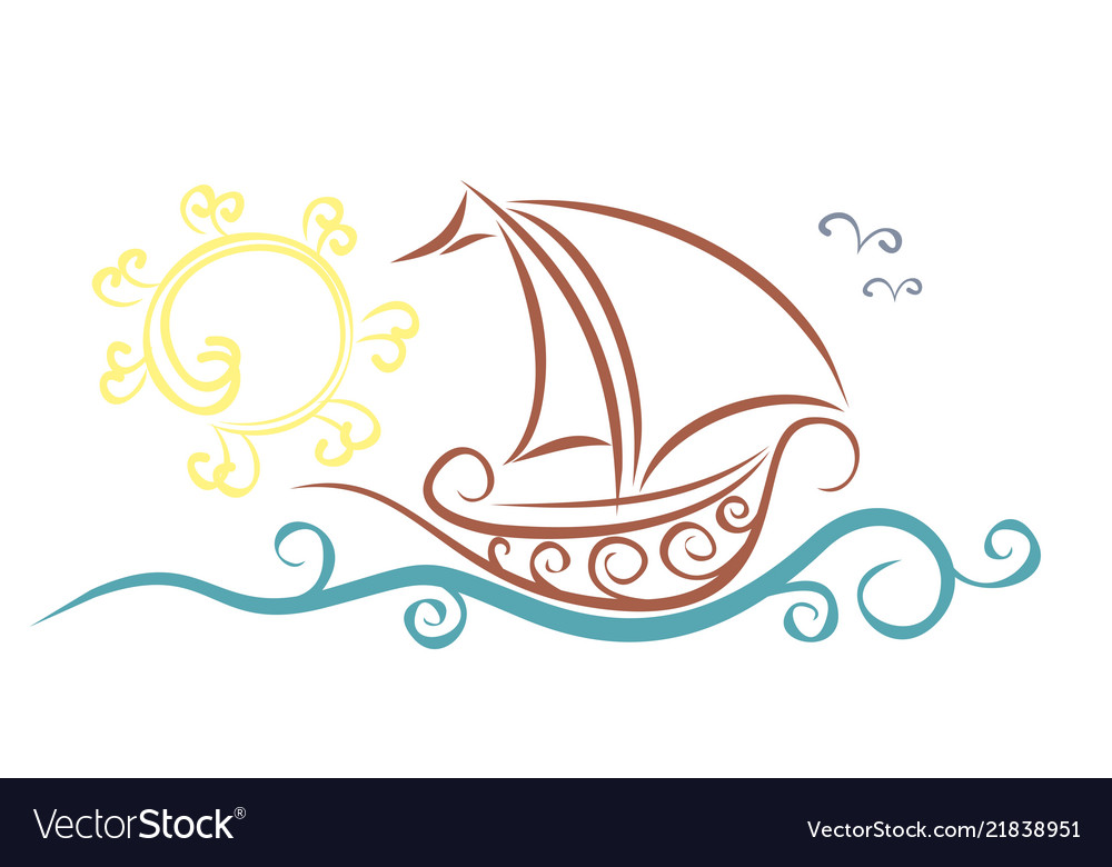 Ein Schiff im Meer