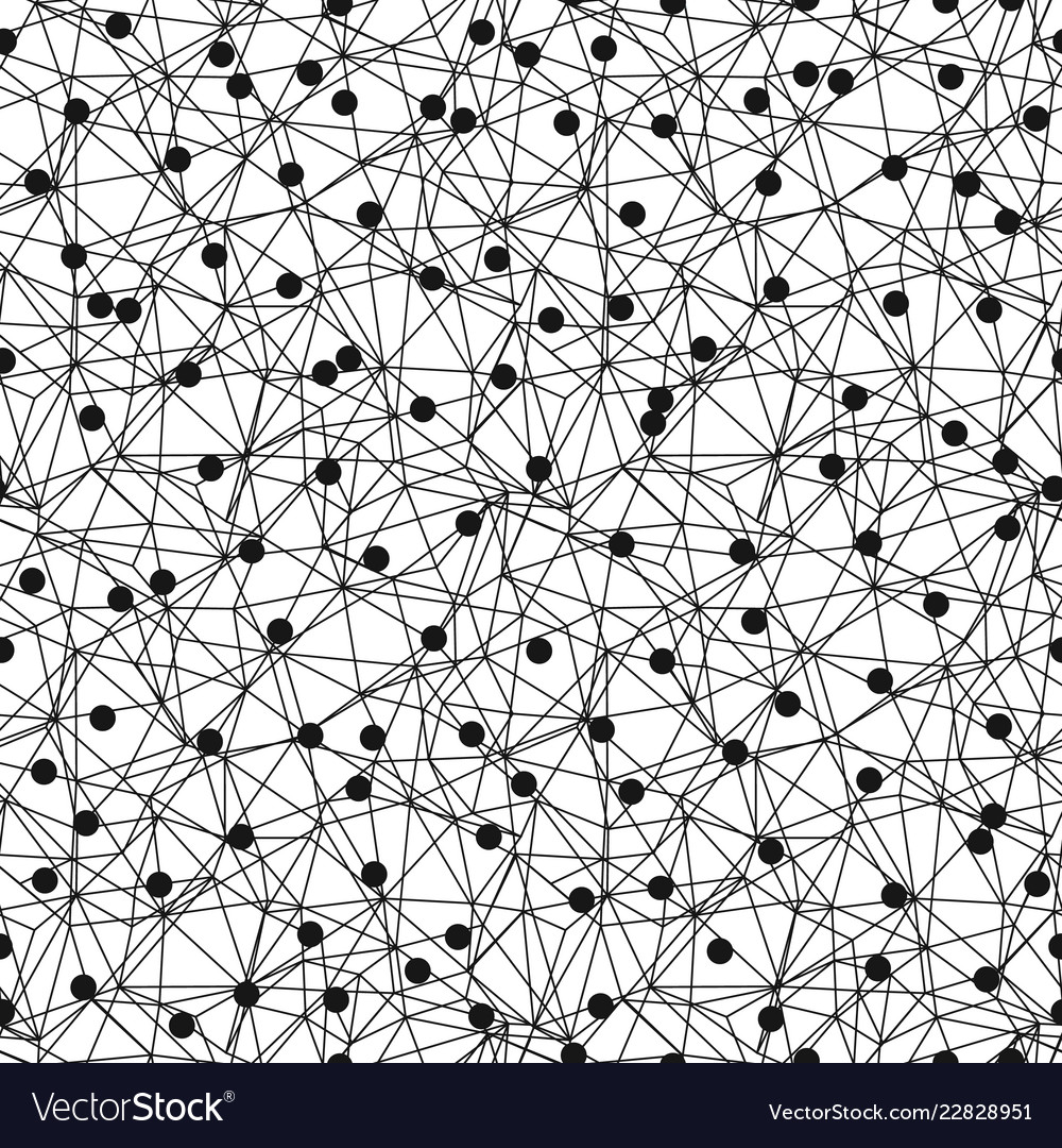 Black and white network web seamless pattern vector image Black and white network web seamless pattern