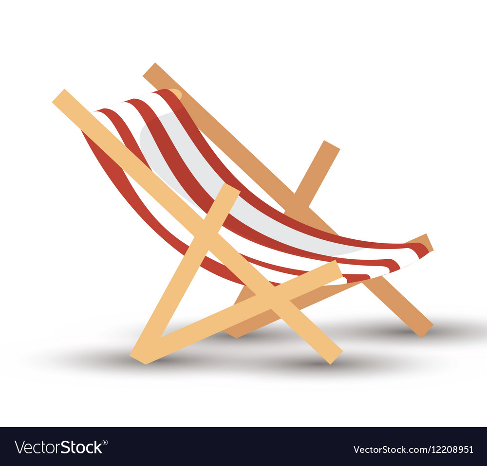 Chair beach isolated icon