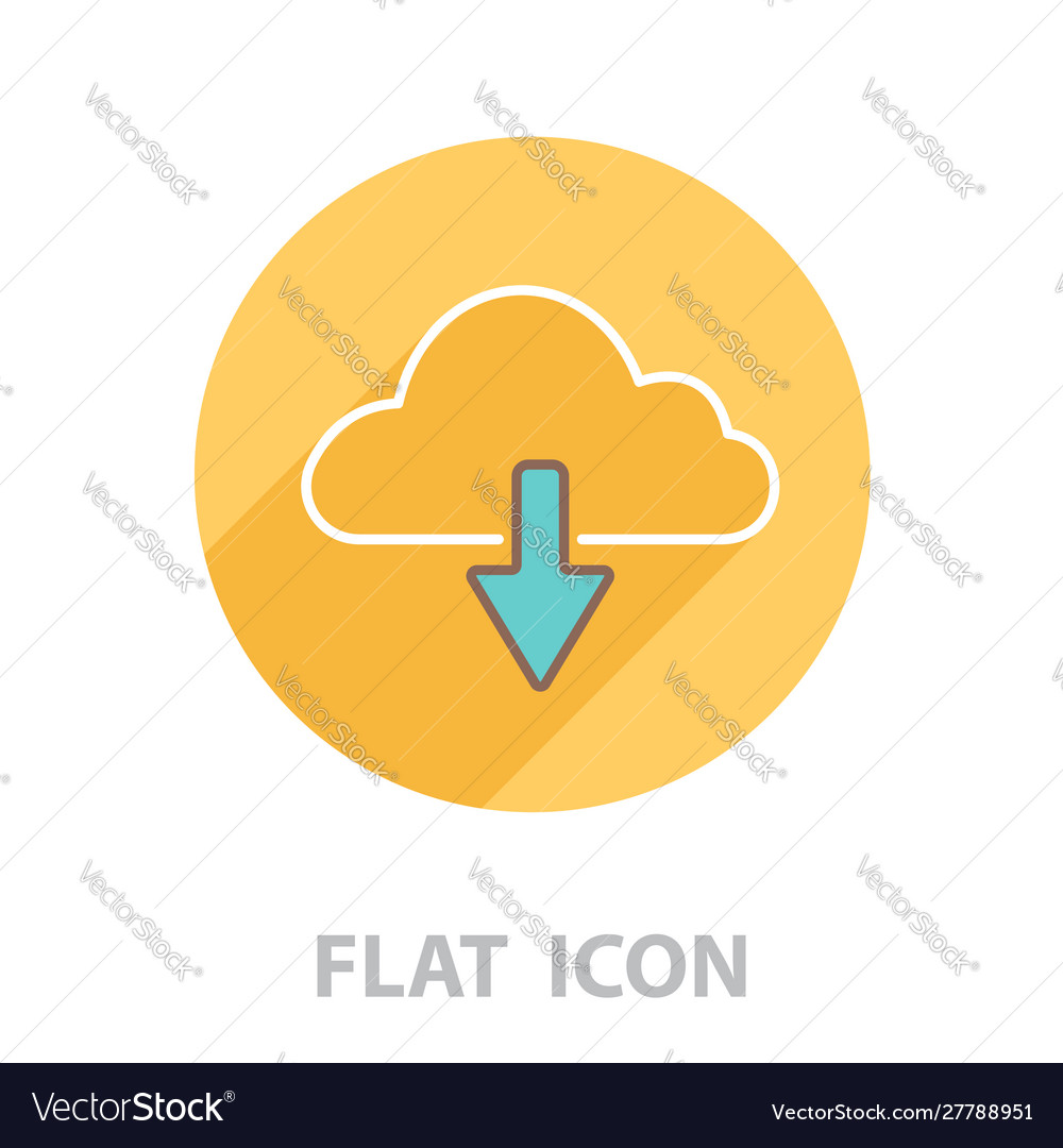 Cloud download line icon