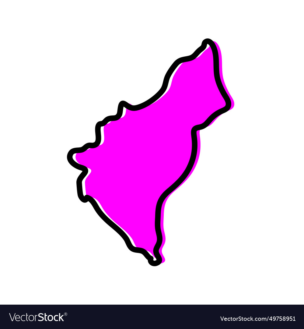 Dosso Region Of The Niger Map Royalty Free Vector Image