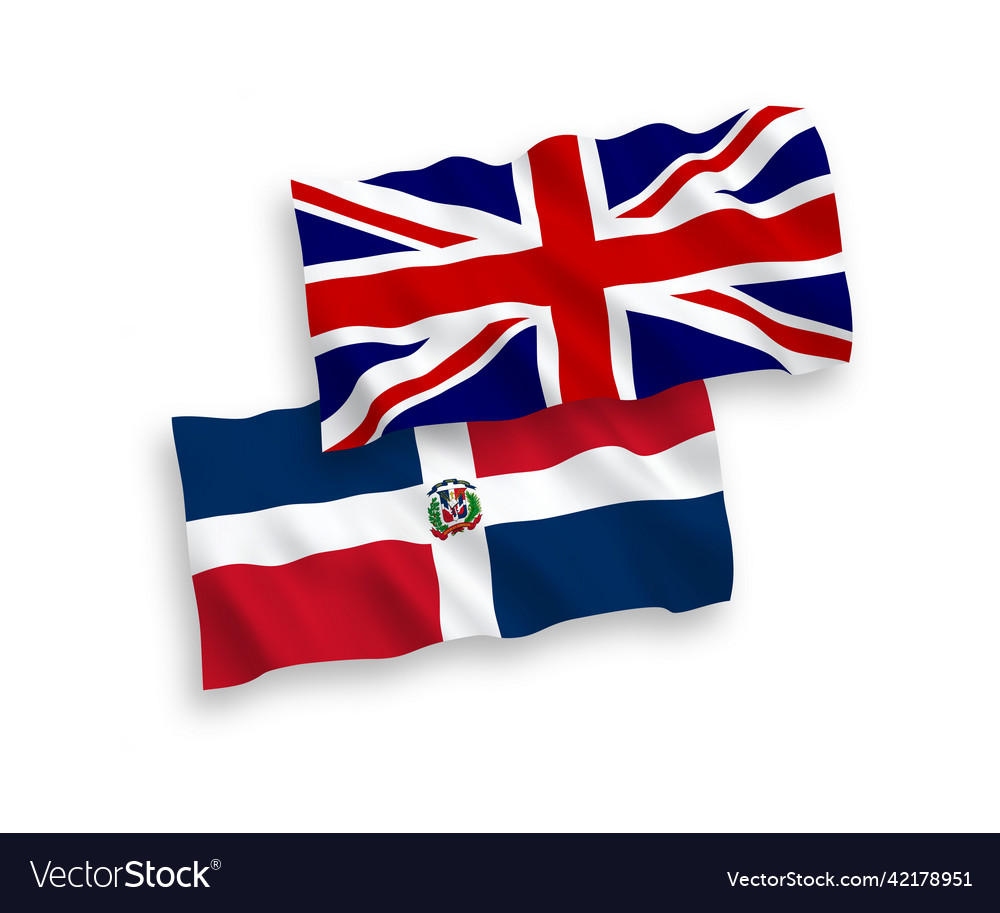 Flags of great britain and dominican republic