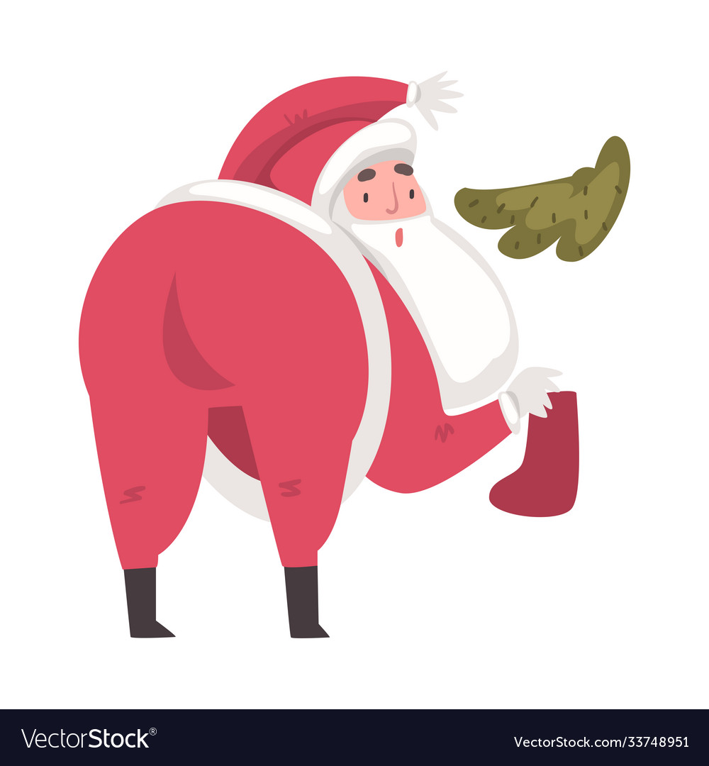 Funny santa claus cute christmas character