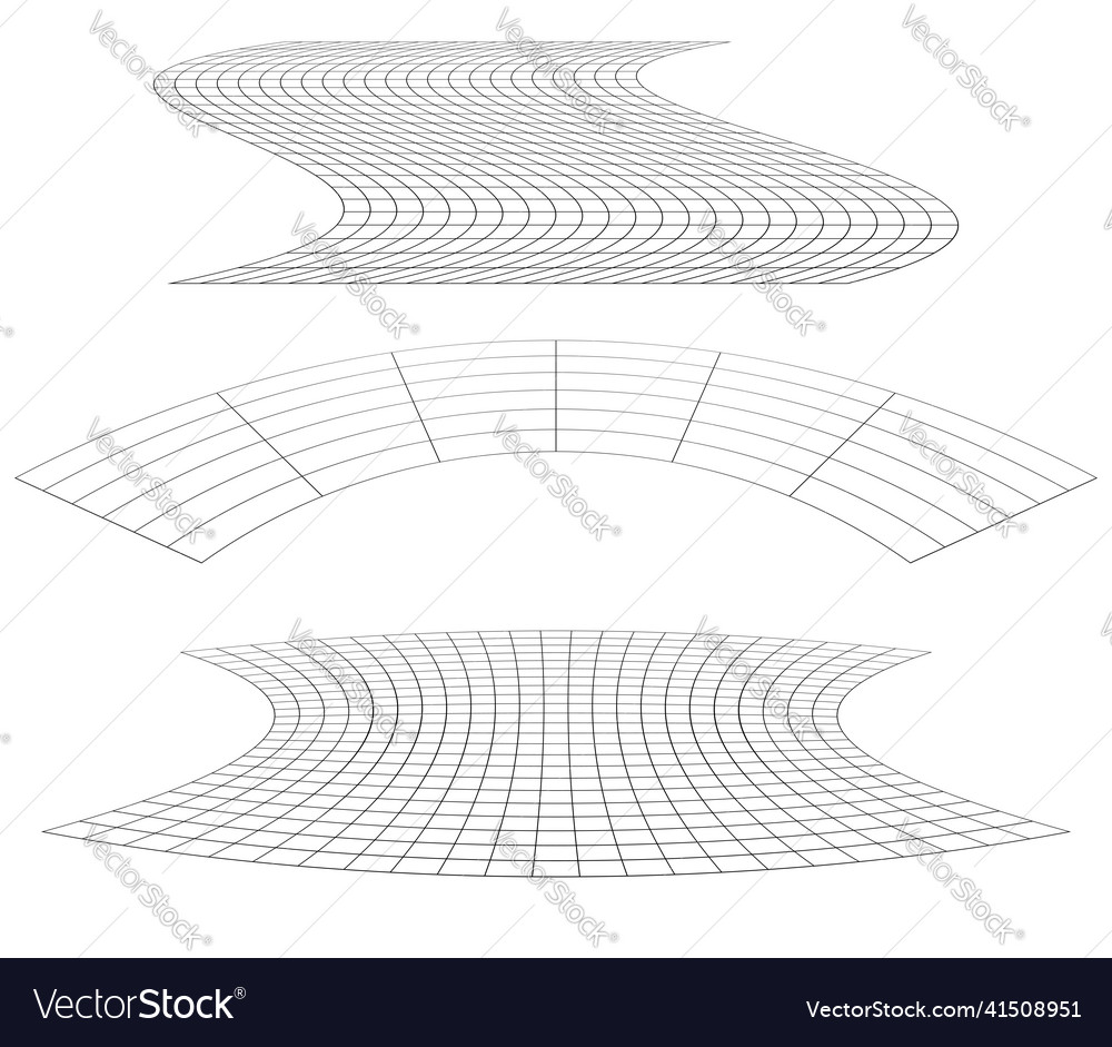 Graticule grid mesh plane with deform distortion