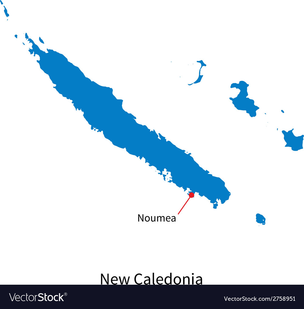 New Caledonia Map with Noumea