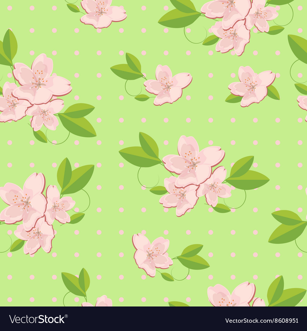 Sakura Blossom Seamless Pattern