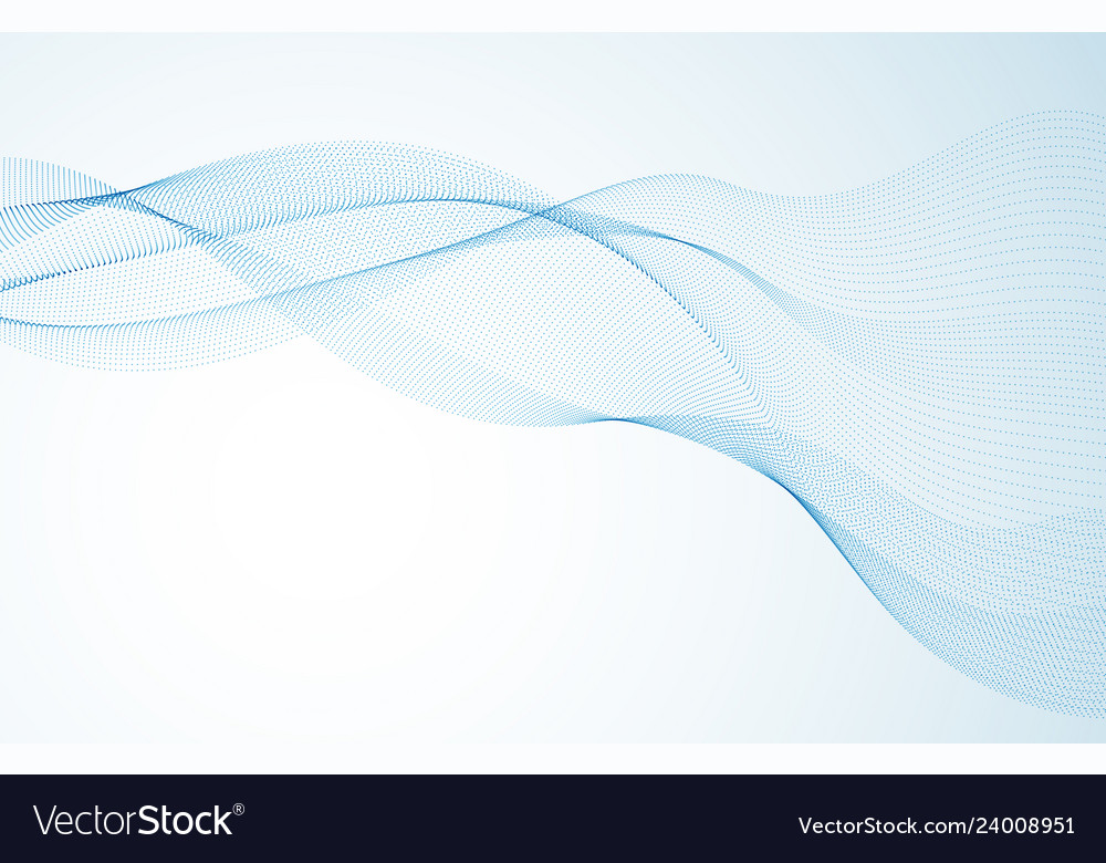 Sound wave particles flow effect in motion vector image Sound wave particles flow effect in motion