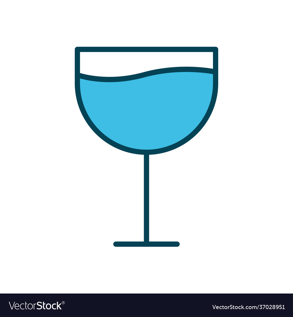 Wine glass lineal color icon editable stroke