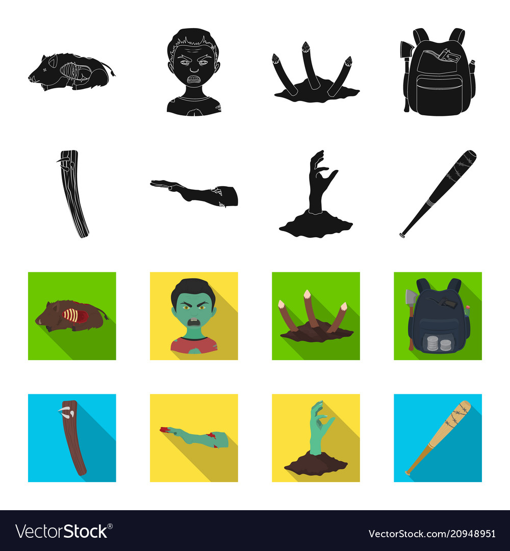 Zombies and attributes blackflet icons in set