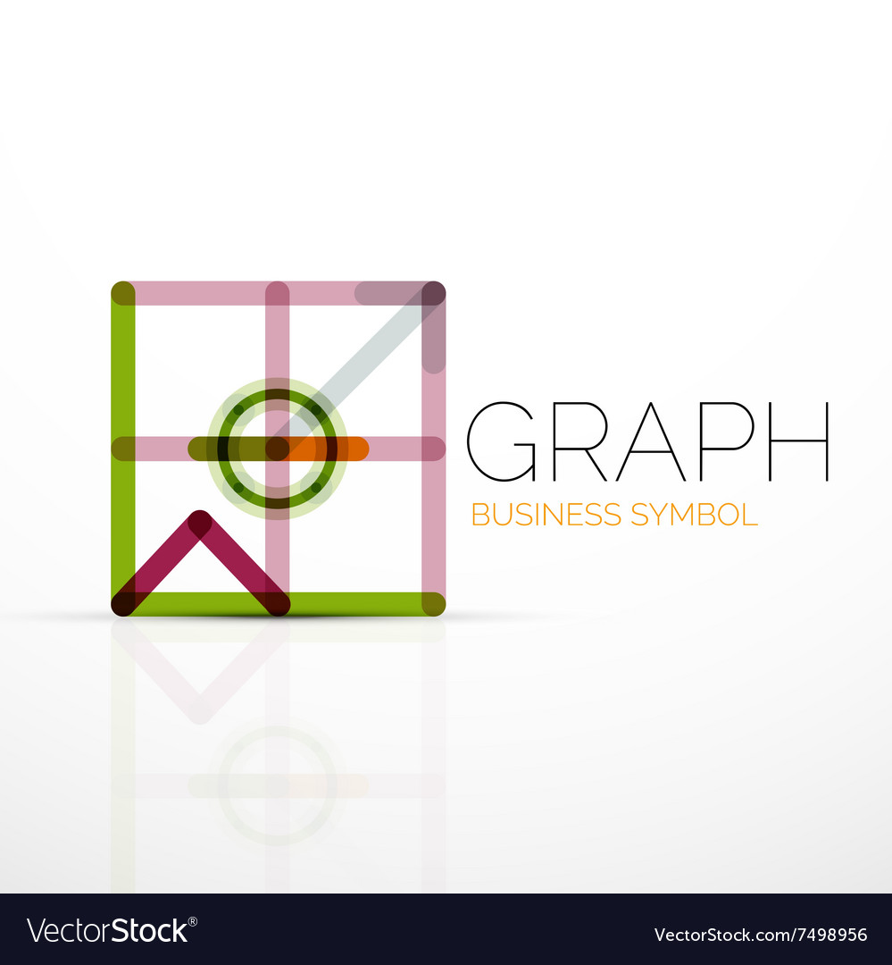 Abstract logo idea linear chart or graph