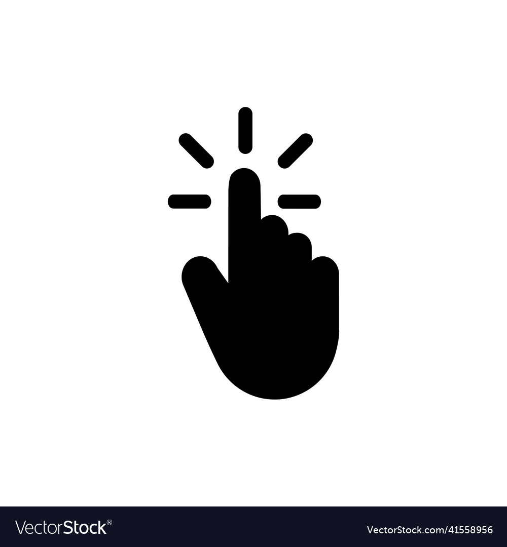 Clicking finger icon hand pointer signs Royalty Free Vector